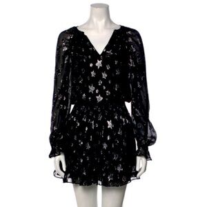 Ramy Brook Black & Silver Star Reed Dress
